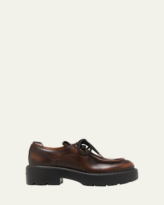 Leather Casual Derby Loafers